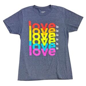 Sonoma Goods For Life‎ Love is Love Pride T-Shirt Heather Gray Small